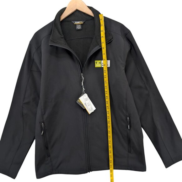 Core 365 TKH Security Jacket Mens Black Full Zip Fleece Lined Zip Pockets Size L - Picture 9 of 10